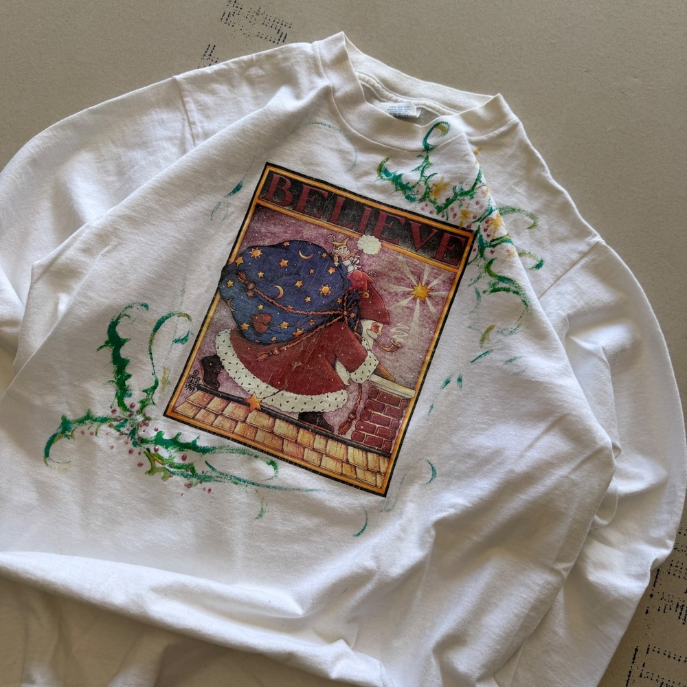 Vintage 90s Santa Believe Long Sleeve T-shirt